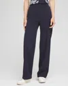Chico's Wide Leg Trousers In Blue Size 8 |  Zenergy Activewear In Classic Navy