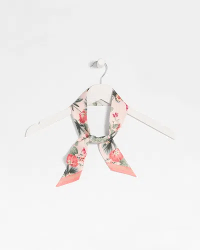 Chico's Wildflower Skinny Scarf In Coral Blossom |