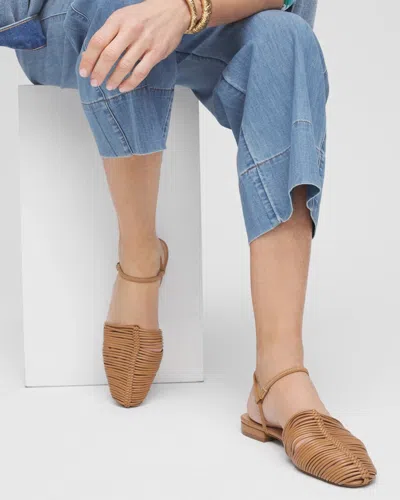 Chico's Woven Slingback Sandals In Neutral In Brown