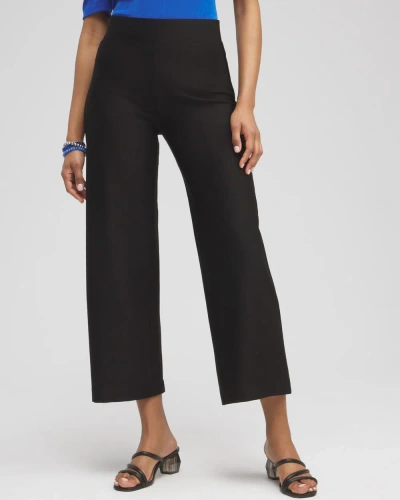 Chico's Wrinkle-free Travelers Crepe Cropped Pants In Black Size 8/10 |  Travel Clothing