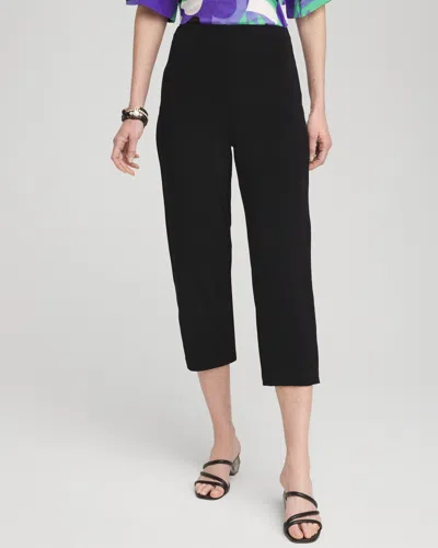 Chico's Wrinkle-free Travelers Cropped Pants In Black Size 8/10 |  Travel Clothing