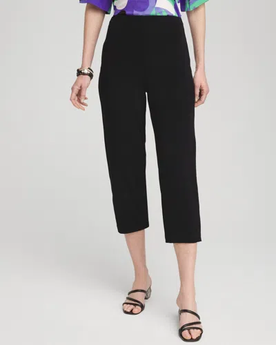Chico's Travelers™ Cropped Pants In Black Size 4/6 |  Wrinkle-free Travel Clothing