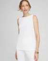 Chico's Travelers™ Lined Side Slit Tank Top In White Size 20/22 |  Wrinkle-free Travel Clothing In Travelers Winter Drift