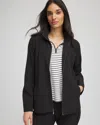Chico's Zip Front Jacket In Black In Black