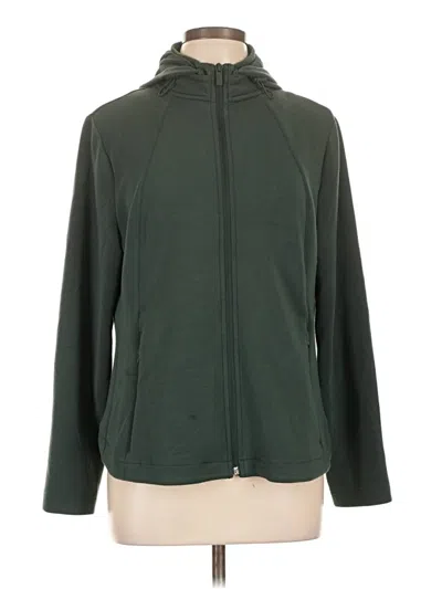 Pre-owned Chico's Zip Up Hoodie In Green