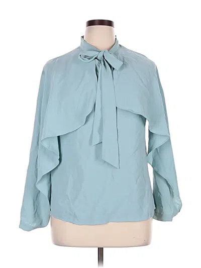 Pre-owned Chicwish 3/4 Sleeve Blouse In Teal