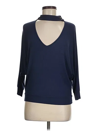 Pre-owned Chicwish 3/4 Sleeve T-shirt In Blue