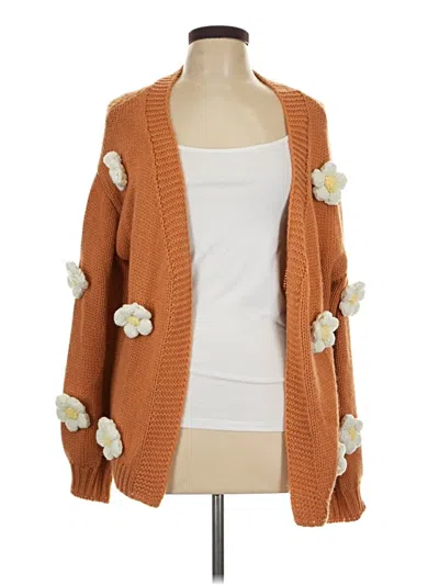 Pre-owned Chicwish Cardigan Sweater In Brown