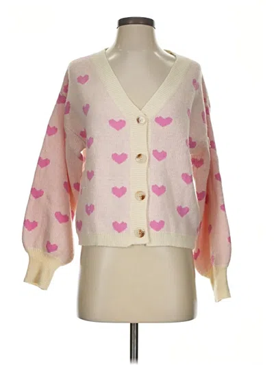Pre-owned Chicwish Cardigan Sweater In Pink