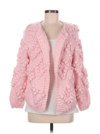 Pre-owned Chicwish Cardigan Sweater In Pink