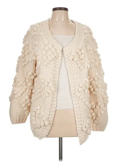 Pre-owned Chicwish Cardigan Sweater In White