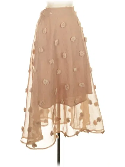 Pre-owned Chicwish Formal Skirt In Brown