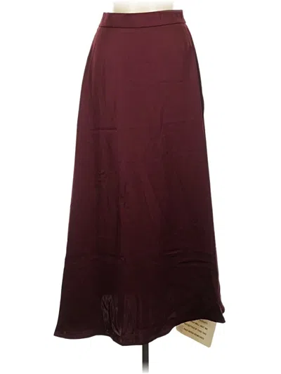 Pre-owned Chicwish Formal Skirt In Burgundy