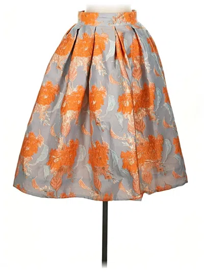 Pre-owned Chicwish Formal Skirt In Orange
