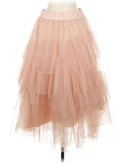 Pre-owned Chicwish Formal Skirt In Pink