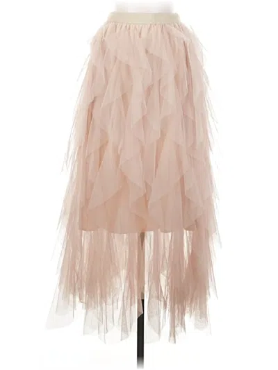 Pre-owned Chicwish Formal Skirt In Tan