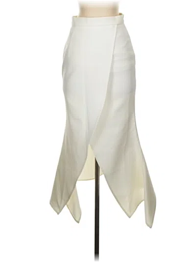 Pre-owned Chicwish Formal Skirt In White