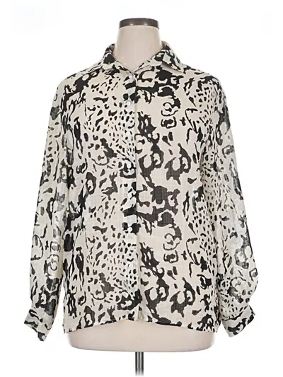 Pre-owned Chicwish Long Sleeve Blouse In Ivory