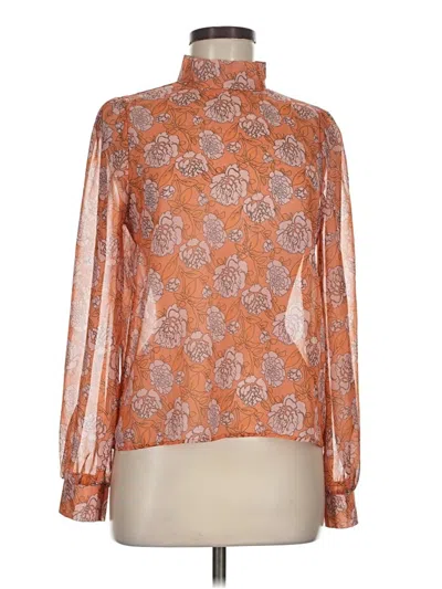 Pre-owned Chicwish Long Sleeve Blouse In Orange