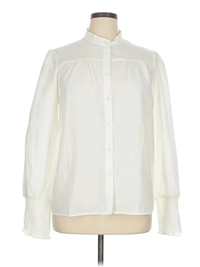 Pre-owned Chicwish Long Sleeve Blouse In White