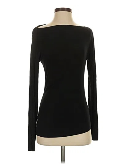 Pre-owned Chicwish Long Sleeve Top Black One Shoulder Neckline Tops