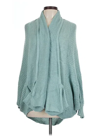 Pre-owned Chicwish Poncho In Blue