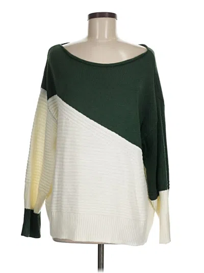 Pre-owned Chicwish Pullover Sweater In Green