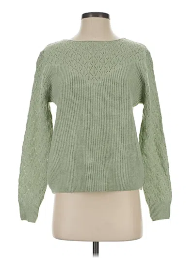 Pre-owned Chicwish Pullover Sweater In Green