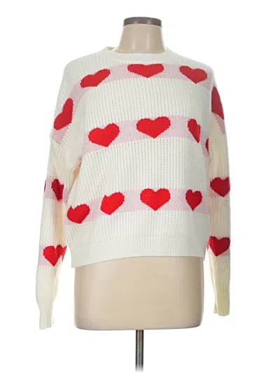 Pre-owned Chicwish Pullover Sweater In White