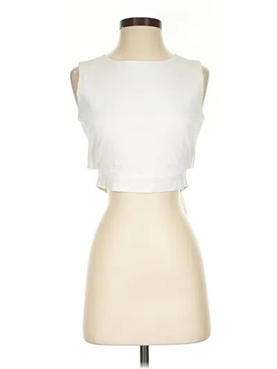 Pre-owned Chicwish Sleeveless Blouse In White