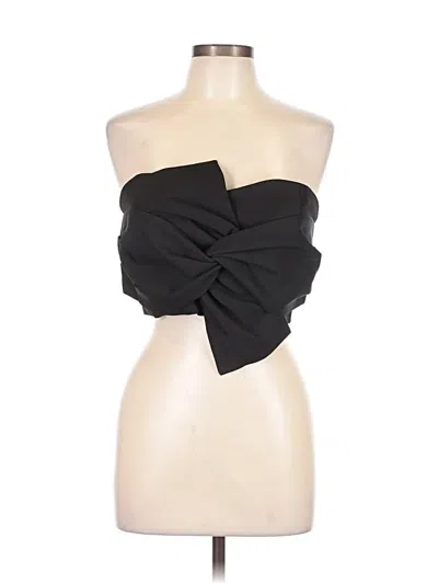 Pre-owned Chicwish Sleeveless Top Black Strapless Neckline Tops