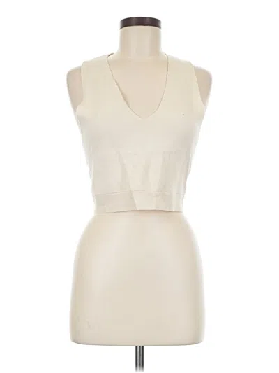 Pre-owned Chicwish Sleeveless Top Ivory Halter Neckline Tops