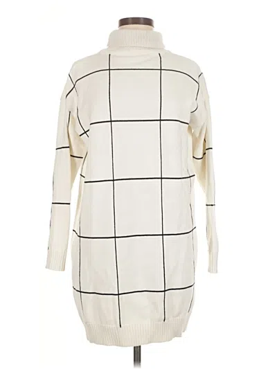Pre-owned Chicwish Turtleneck Sweater In Ivory