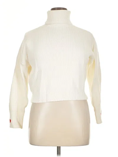 Pre-owned Chicwish Turtleneck Sweater In Ivory
