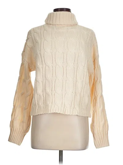 Pre-owned Chicwish Turtleneck Sweater In Ivory