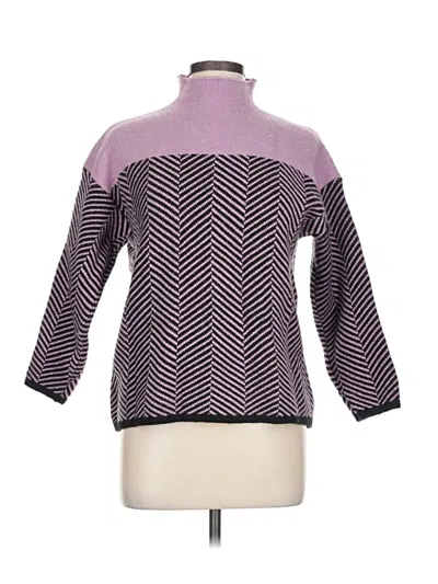 Pre-owned Chicwish Turtleneck Sweater In Purple