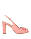 Chie By Chie Mihara Woman Sandals Pastel Pink Size 7 Leather In Pink