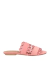 Chie By Chie Mihara Yam Woman Sandals Pastel Pink Size 7 Soft Leather In Pink