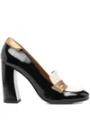 Chie Mihara 100mm Block-heel Loafer Pumps In Black