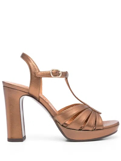 Chie Mihara 100mm Cafra Sandals In Gold