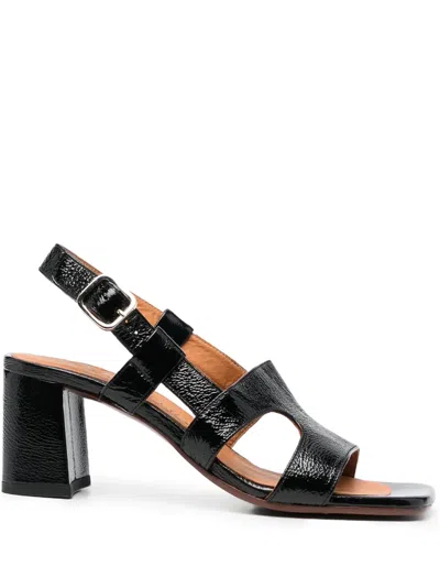 Chie Mihara 100mm Open-toe Sandals In Schwarz