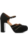 Chie Mihara 100mm Suede Pumps In Black