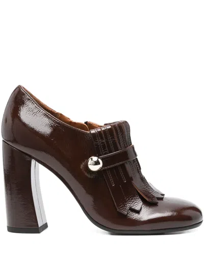 Chie Mihara 100mm Tasselled Block-heel Boots In Brown