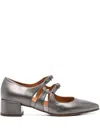Chie Mihara 30mm Jersey Pumps In Silver