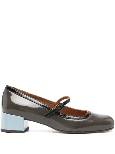 Chie Mihara 30mm Reni Heeled Pumps In Silver
