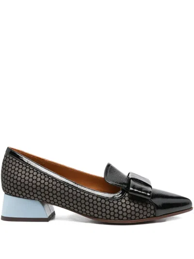 Chie Mihara 40mm Bow-detail Patterned Pumps In Black