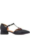 Chie Mihara 40mm Polka-dot T-bar Pumps In Blue