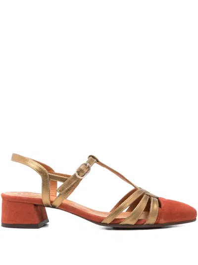 Chie Mihara 40mm T-bar Heeled Pumps In Orange