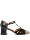 Chie Mihara Wance 90mm Strappy Leather Pumps In Black