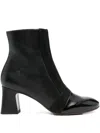 Chie Mihara 55mm Fitas Patent-leather Block-heel Boots In Black